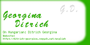 georgina ditrich business card